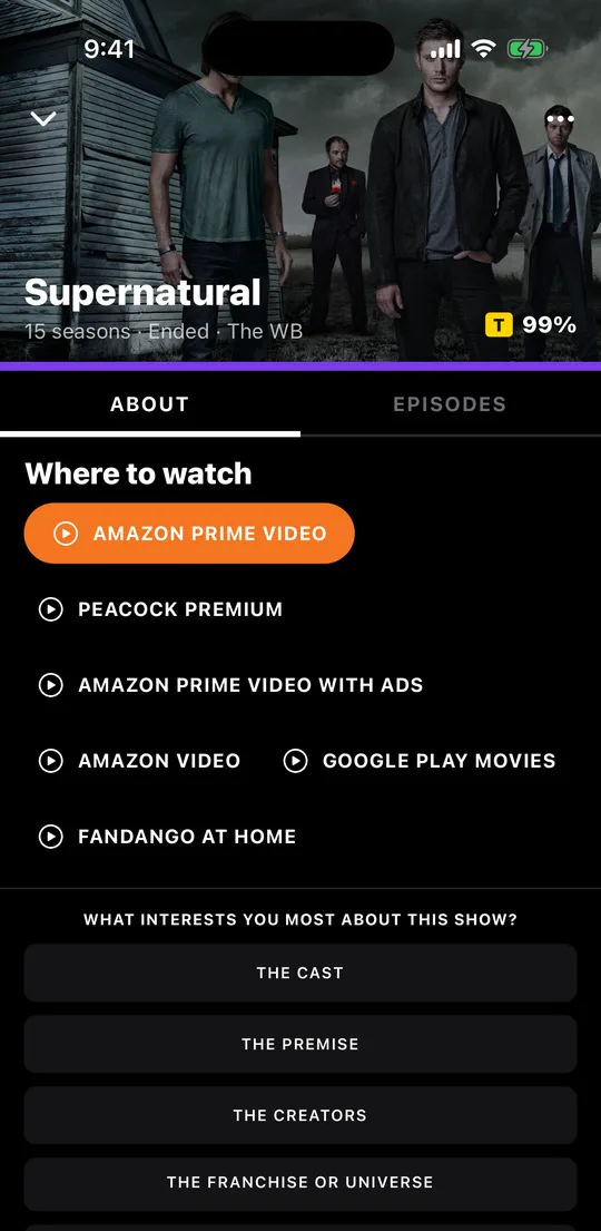 A show, and where to watch it